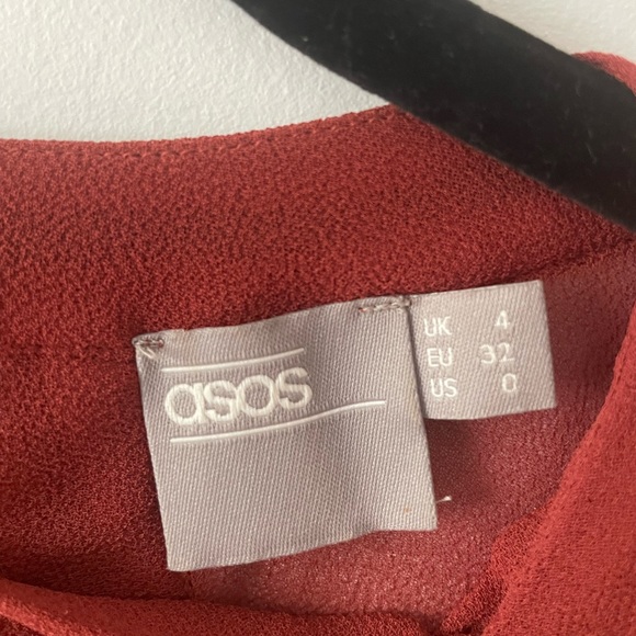 ASOS Embroidered Skater mini dress With Open Back, Size US 0 - Picture 5 of 7